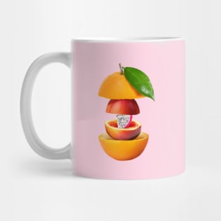 Orange Peach Dragon Fruit Gifts Vegetarian Mug